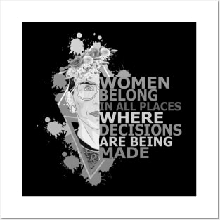 Women belong in all places Posters and Art